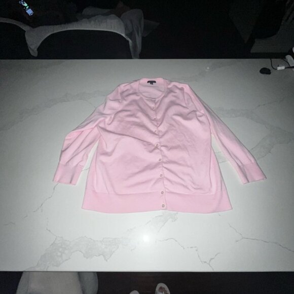 Lands' End Women's Light Pink Button-Up Cardigan 2X - Picture 5 of 6